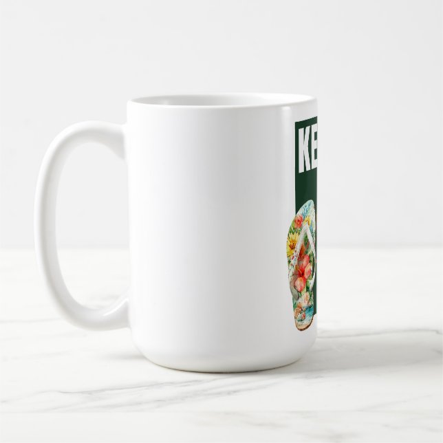 Caneca De Café Verão Tropical Boho Ilha Motivacional  (Esquerda)