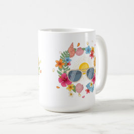 Caneca de Café Verão Tropical | Xícara de Chá Fofa