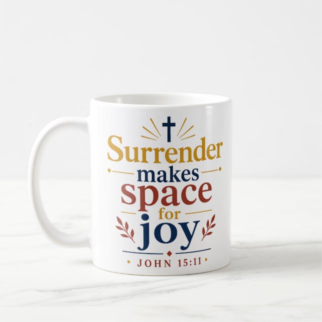 Caneca De Café Verdade Escriturística: A Rendição Abre Espaço Par (Esquerda)