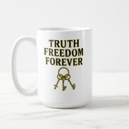 Caneca De Café Verdade, Liberdade, para sempre