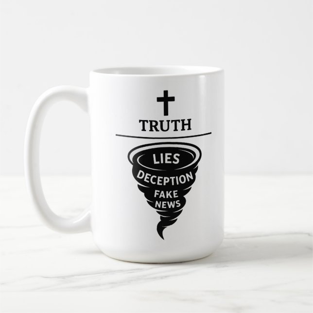 Caneca De Café Verdade sobre mentiras (Esquerda)