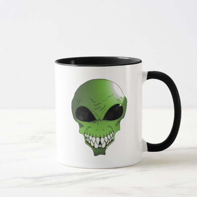 Caneca de café verde-alienígena (Direita)