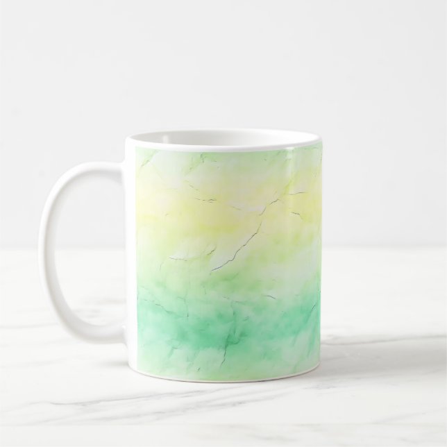 Caneca De Café Verde Amarelo-claro-pastel (Esquerda)