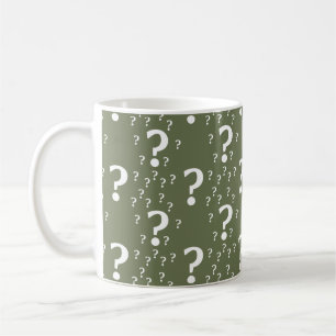 Caneca De Café Verde azeitona do quebra-cabeça do crivo do ponto