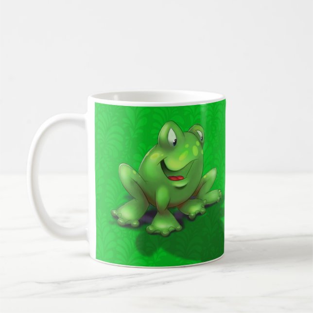 Caneca De Café verde bonito conhecido personalizado do sapo dos (Esquerda)