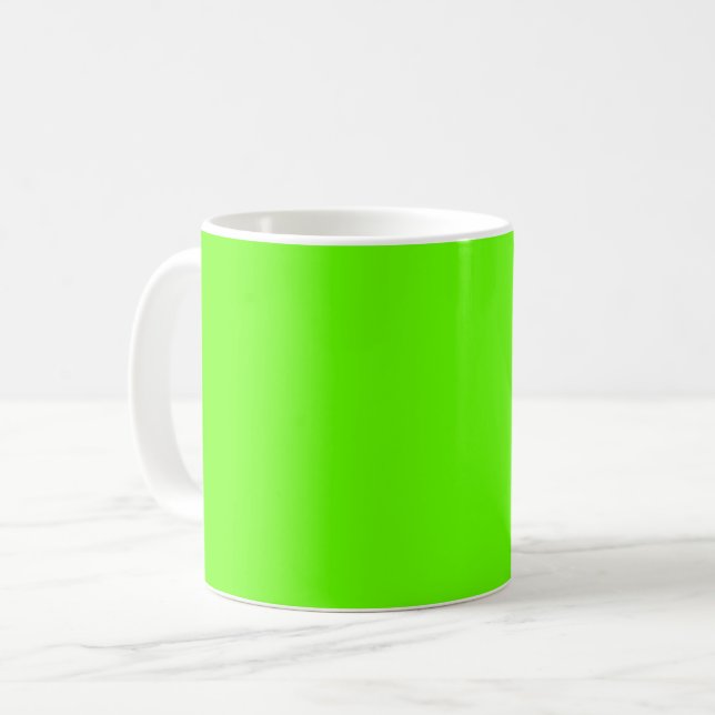 Caneca De Café Verde claro (cor sólida) (Frente Esquerda)