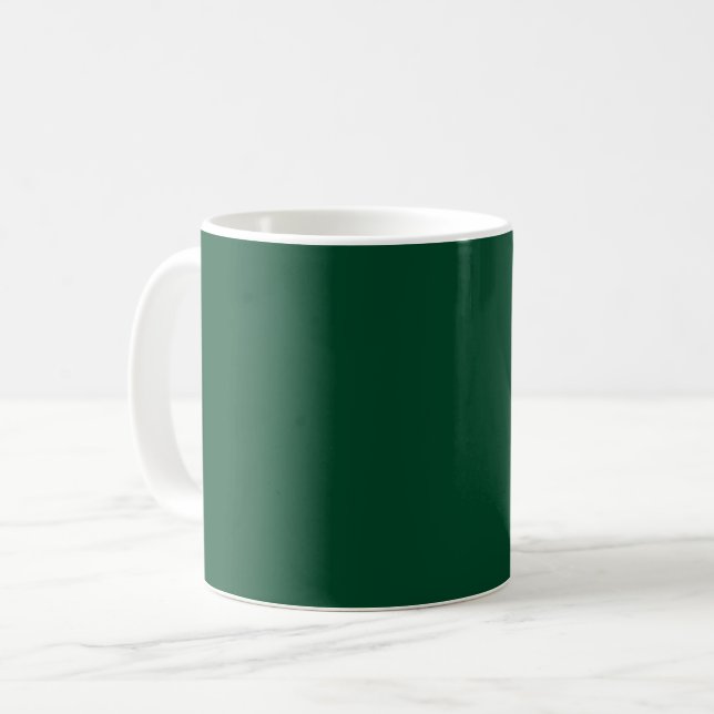 Caneca De Café Verde-corrida britânico (cor sólida) (Frente Esquerda)
