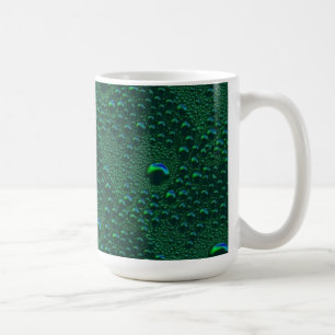 Caneca De Café Verde é a esperança gotas de chuva Verdes modelo