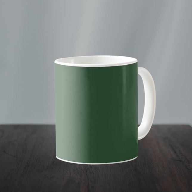Caneca De Café Verde Esmeralda Escuro Cor Sólida (Criador carregado)