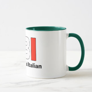 Caneca de café verde italiana completa do FBI