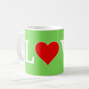 Caneca De Café VERDE LIMÃO de AMOR moderno