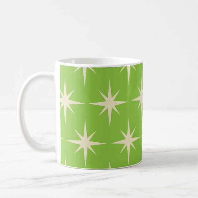 Caneca De Café Verde limão de Padrão de Impulsos Atômicos de meio (Esquerda)