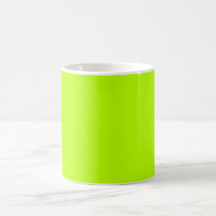Caneca De Café Verde limão fluorescente Amarelo Neon Personalizad
