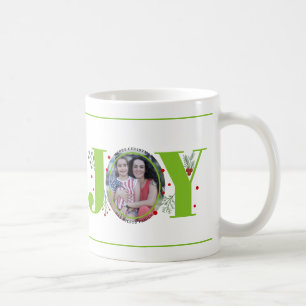 Caneca De Café Verde limão Joy com fotos de Natal de frutas