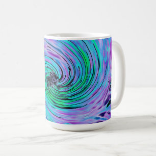 Caneca De Café Verde limão legal e espiral flexível roxa