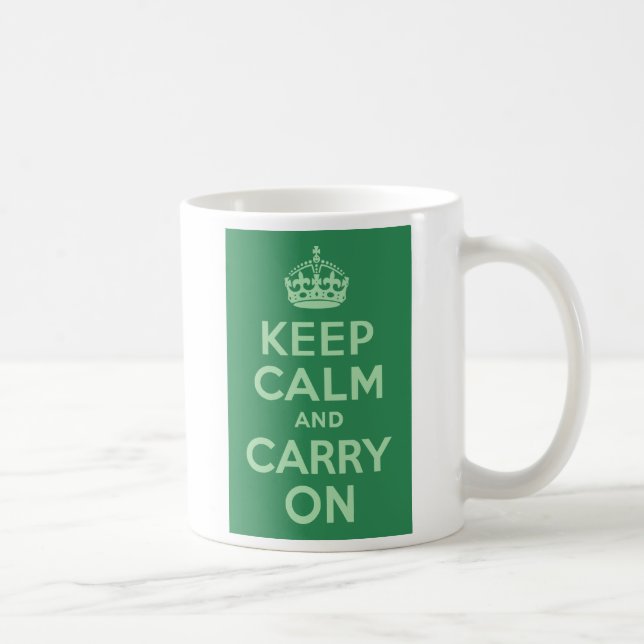 Caneca De Café Verde-Mar Calma e Continua (Direita)