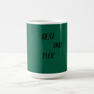 Caneca De Café Verde "Melhor Pai Nunca