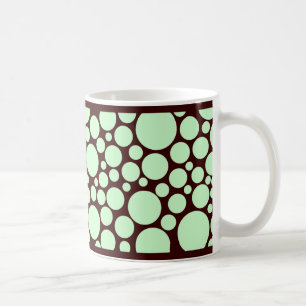 Caneca De Café Verde pálido em castanho escuro