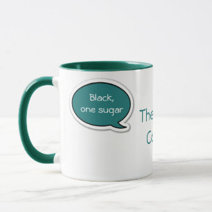 Caneca de café verde personalizada da bolha do