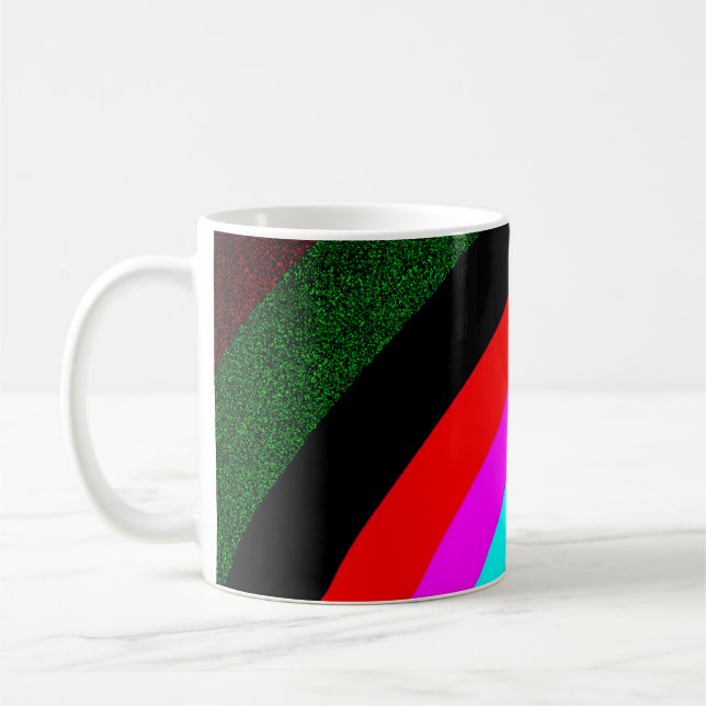 Caneca De Café verde,preto,brilho,brilhante RMdesignflo55 (Esquerda)