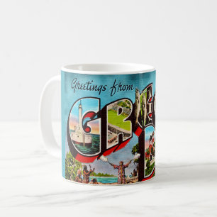 Caneca de café verde retrô Green Bay WI