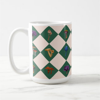 Caneca De Café Verde simples com cogumelos