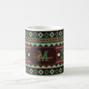 Caneca De Café Verde tribal sudoeste