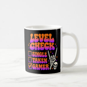 Caneca De Café Verificação de nível humor para fãs de jogos