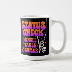 Caneca De Café Verificação de status humor de jogador para fãs de