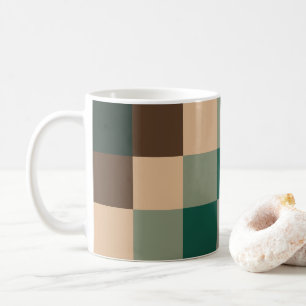 Caneca De Café Verificações de Cor Moderna Tabuleiro de Xadrez