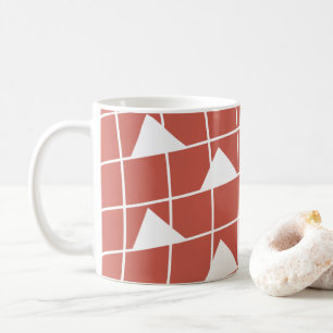 Caneca De Café Verificações Geométricas Padrão Triângulo
