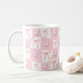 Caneca De Café Verificador de Arco Rosa Inicial Personalizado