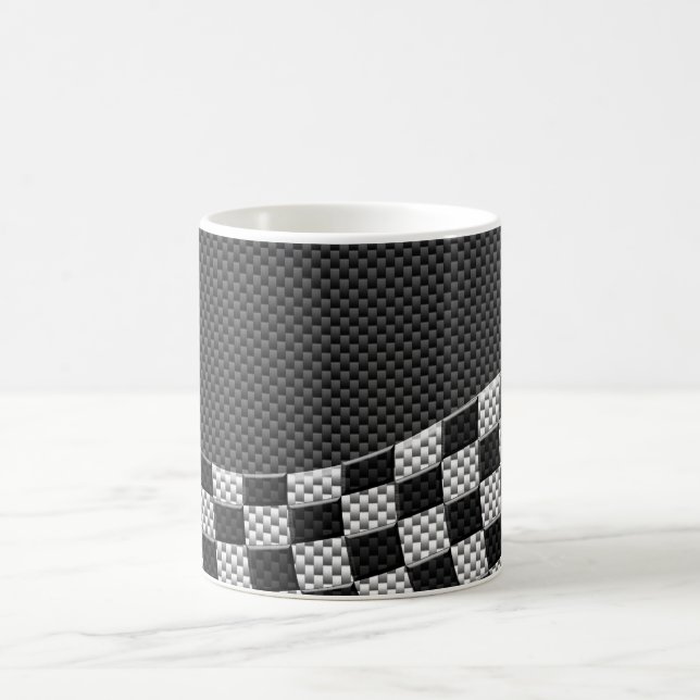 Caneca De Café Verificadores de Sinalizador de Corrida de Estilo  (Centro)