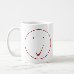 Caneca De Café Verificar face - Tick, Transp/Red.