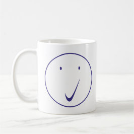 Caneca De Café Verifique a face - Tick, Transp/Blue.