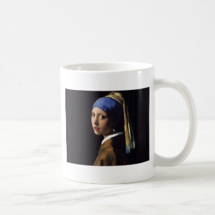 Caneca De Café Vermeer Girl Pearl Enarrando pintura de arte