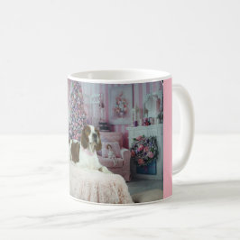 Caneca de café vermelha e branca irlandesa do