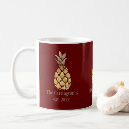 Caneca de Café Vermelha Rústica com Nome Personali