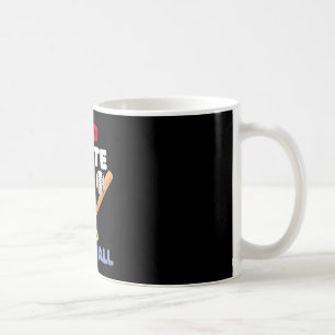 Caneca De Café Vermelho branco e beisebol bat patriotica 4 de