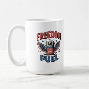 Caneca De Café Vermelho Branco & Recarregado Patriótico 4 de Julh