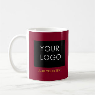 Caneca De Café Vermelho brilhante Empresa personalizável adicione