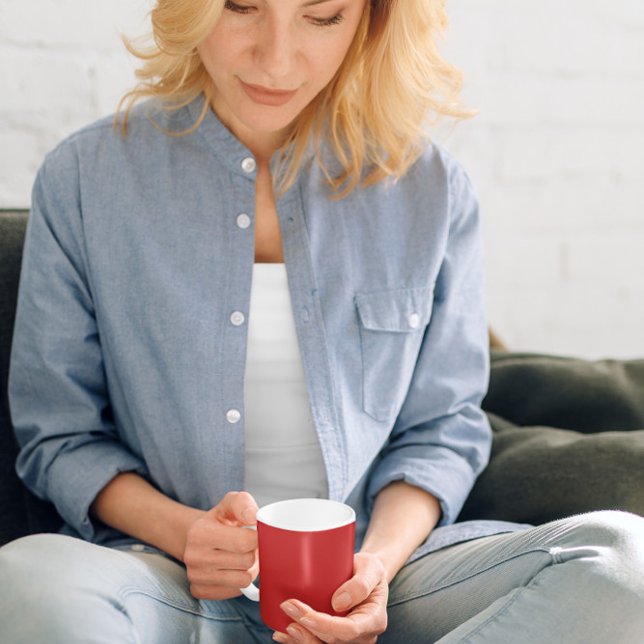 Caneca De Café Vermelho Brilho (Criador carregado)