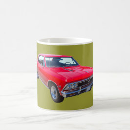 Caneca De Café Vermelho Chevy 1966 Chevelle SS 396