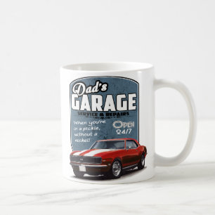 Caneca De Café Vermelho da garagem do pai Camaro 1968