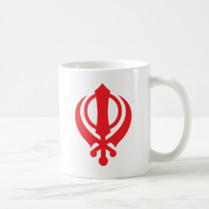 Caneca De Café Vermelho de Khanda do sikh