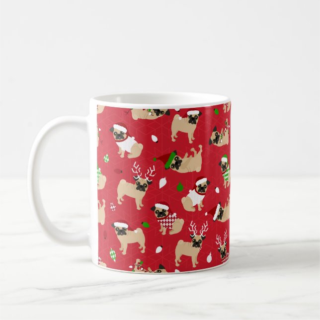 Caneca De Café Vermelho de Natal (Esquerda)