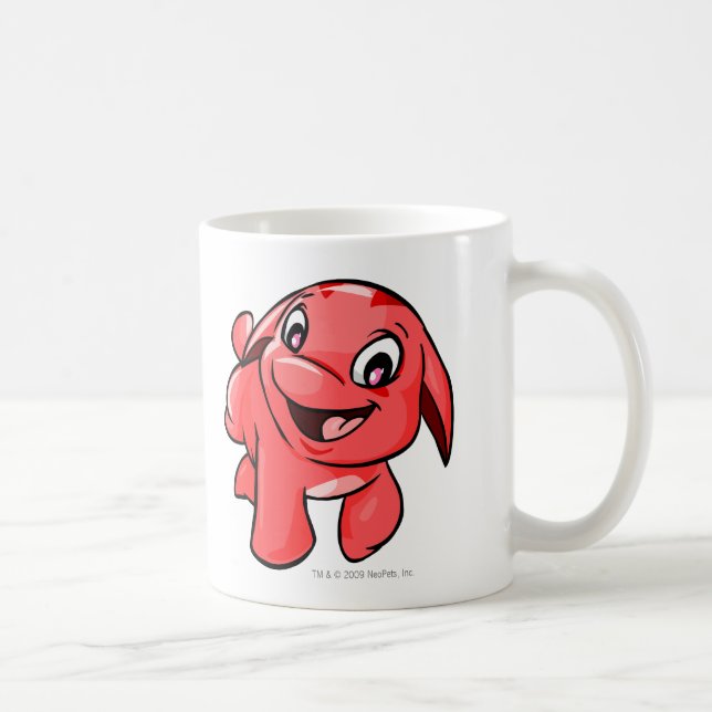 Caneca De Café Vermelho de Pooogle (Direita)