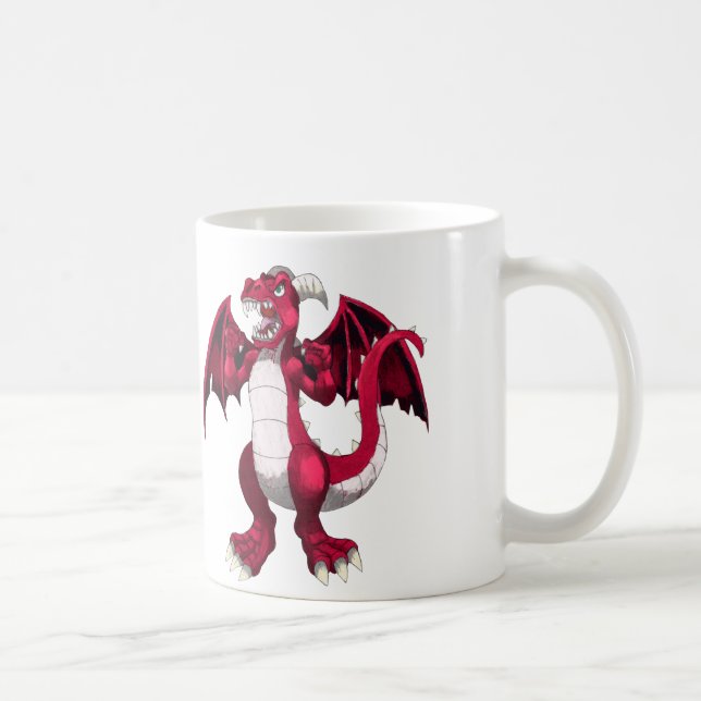 Caneca De Café Vermelho do dragão rujir (Direita)