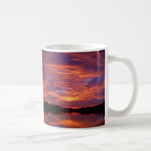 Caneca De Café Vermelho do por do sol