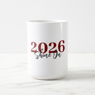 Caneca De Café Vermelho Escuro “Brilhe Forte” Novos Começos – Per